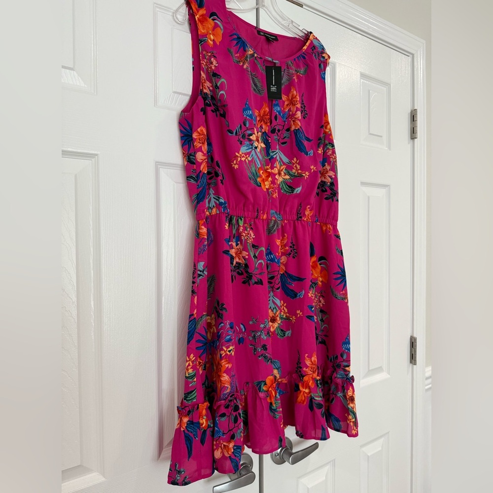 INC International Concepts Women’s Floral Pink A-Line Dress - Picture 3 of 10